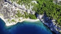 Marvelous Nugal beach near Makarska village, beautiful Mediterranean seascape Royalty Free Stock Photo