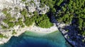 Marvelous Nugal beach near Makarska village, beautiful Mediterranean seascape Royalty Free Stock Photo
