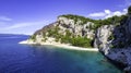 Marvelous Nugal beach near Makarska village, beautiful Mediterranean seascape Royalty Free Stock Photo