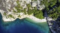 Marvelous Nugal beach near Makarska village, beautiful Mediterranean seascape Royalty Free Stock Photo