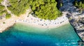 Beautiful Nugal beach near Makarska town, Dalmatia, Croatia. Makarska riviera, Royalty Free Stock Photo