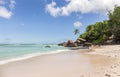 Paradise beach on Silhouette island, Seychelles Royalty Free Stock Photo