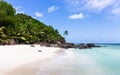 Paradise beach on Silhouette island, Seychelles Royalty Free Stock Photo