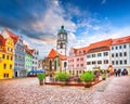 Marvelous view on cityscape of Meissen town on the River Elbe