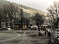 A marvelous view of the Himalayan Mountain range in the valley of Nainital, Uttarakhand, India