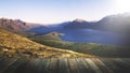 Marvelous View Lake Wakitipu Mountain Range Nature Concept