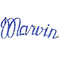Marvin name lettering tinsels