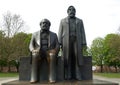 Marx-Engels Forum statue Royalty Free Stock Photo