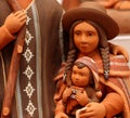 Mary and baby Jesus in bolivia terracotta handmade Royalty Free Stock Photo