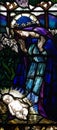 Mary and baby Jesus in stained glass Royalty Free Stock Photo