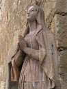 Mary, carved stone statue