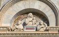 Mary Christ Statue Leaning Tower Campanile Cathedral Pisa Italy