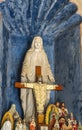 Mary Crucifix Chapel Garden Mission San Xavier Church Tuscon Arizona Royalty Free Stock Photo