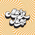 Mary Jane. Vector handwritten lettering. Royalty Free Stock Photo