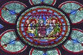 Mary Jesus Christ Disciples Stained Glass Notre Dame Paris France Royalty Free Stock Photo