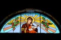 Mary and Jesus stained glass Royalty Free Stock Photo