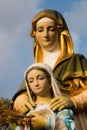 Statue of Virgin Mary and Jesus Royalty Free Stock Photo