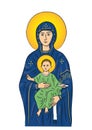 Mary and Jesus (vector)