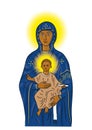 Mary and Jesus (vector)