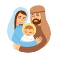 Mary, Joseph and baby Jesus Royalty Free Stock Photo