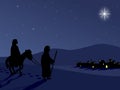 Mary and Joseph by Bethlehem Royalty Free Stock Photo