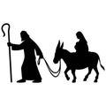 Mary and Joseph Silhouette