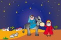 Mary and Joseph to Bethlehem Royalty Free Stock Photo