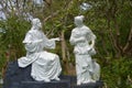 Mary Magdalene and Jesus Christ. The sculpture on the mountain Nyo, Vietnam