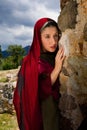 Mary Magdalene at Jesus` grave Royalty Free Stock Photo