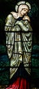 Mary (mother of Jesus) in stained glass Royalty Free Stock Photo