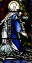 Mary, mother of Jesus in stained glass Royalty Free Stock Photo