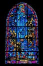 Mary Paratrooper Stained Glass Church St Marie Eglise Normandy France Royalty Free Stock Photo