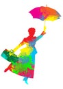 Mary Poppins Silhouette