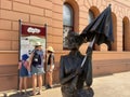 Mary Poppins statue outside Story Bank museum Maryborough Queensland Australia Royalty Free Stock Photo