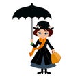 Mary Poppins with umbrella