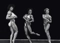 Mary Roberts, Carla Dunlap, and Carla Temple Pose at 1984 Ms Olympia in Montreal Royalty Free Stock Photo