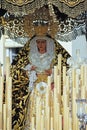 Mary statue during Santa Semana, Malaga.