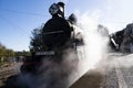 Mary Valley rattler steam train at Gympie railway station. Royalty Free Stock Photo