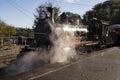 Mary Valley rattler steam train at Gympie station. Royalty Free Stock Photo