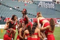 Maryland cheerleaders make a pyramid