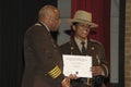 Maryland Park Police Chief presents a letter of commendation