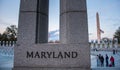 Maryland Pillar at the World War II Memorial Royalty Free Stock Photo