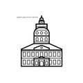 Maryland state capitol. Vector illustration decorative design Royalty Free Stock Photo