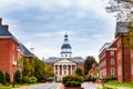 Maryland State House building on Bladen street Royalty Free Stock Photo