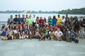 Maryland students pose in front of Tidal Basin