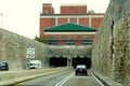 Maryland, U.S - August 16, 2020 - The traffic and entrance into Baltimore Harbor Tunnel