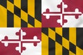 Maryland waving flag. Maryland state flag background texture Royalty Free Stock Photo
