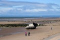 Marys Shell on Cleveleys Beach and view north