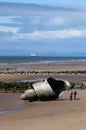 Marys Shell on Cleveleys Beach and view north