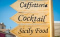 Sicily Food sign